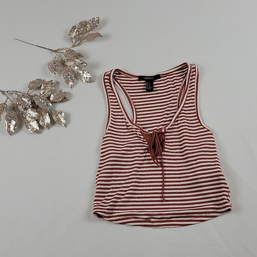 Forever 21 striped crop top small - Picture 1 of 4